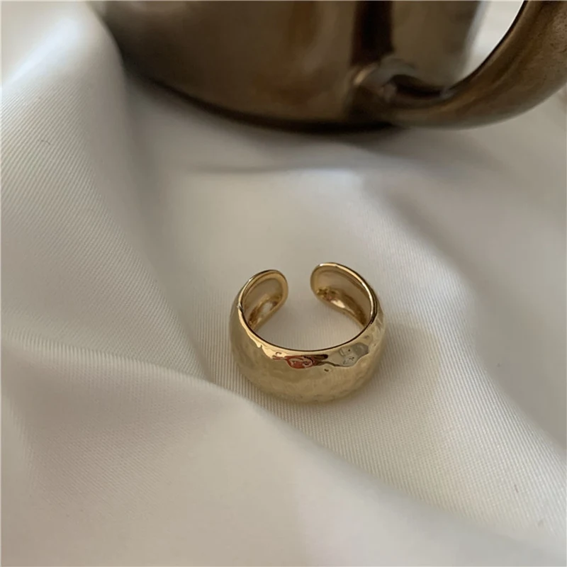 MENGJIQIAO новые модные панк золотые цветные металлические регулируемые кольца для