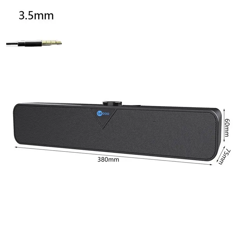 

Brand New Lenovo Lecoo DS102 Bluetooth Computer Speaker USB Powered Wired Computer Sound Bar Mini Soundbar Speaker Subwoofer