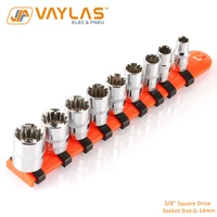 38 inch drive 6 14mm socket set accessories 12 tooth chrome vanadium steel for electric wrench pneumatic wrench socket wrench