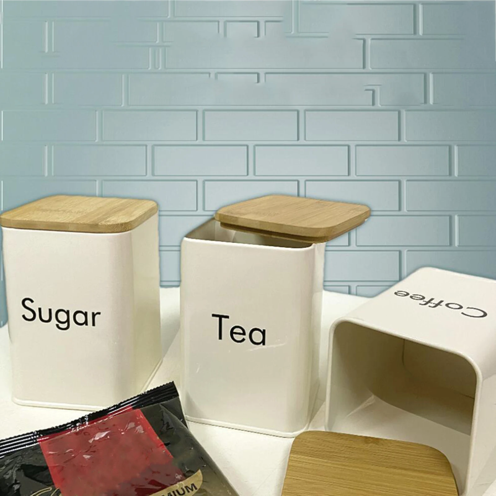 3 металлические банки для хранения в скандинавском стиле кухонная банка кофе чая