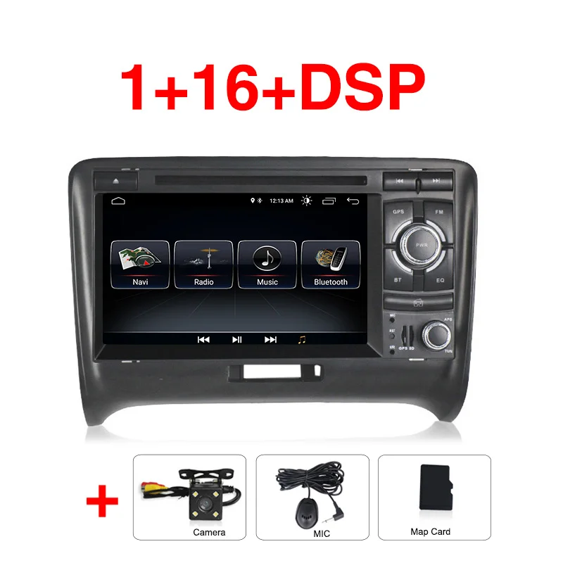 2 Din " HD Android 9 радио gps HDMI Автомобильный dvd-плеер gps радио для Audi TT MK2 8J 2006 2007 2008 2009 2010 2011 2012+ 16G карта - Цвет: 16G