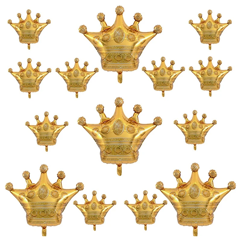 

Шарики короны из золотой фольги в виде короны для дня рождения, свадьбы, вечеринки, украшения для детского душа, размер 4 гиганта, 10 шт.