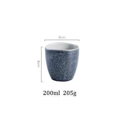 Cup NIMITIME1 шт., японский стиль, керамическая Ретро миска для салата из риса с камнем, тарелка для фруктов, тарелка для суши, десертный ужин, домашняя посуда - Цвет: Cup