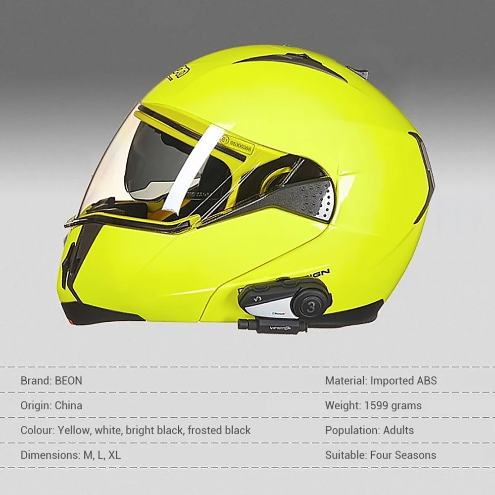 BEON Filp Up мотоциклетный шлем Casco Moto rbike Capacete с двойным козырьком для мотокросса