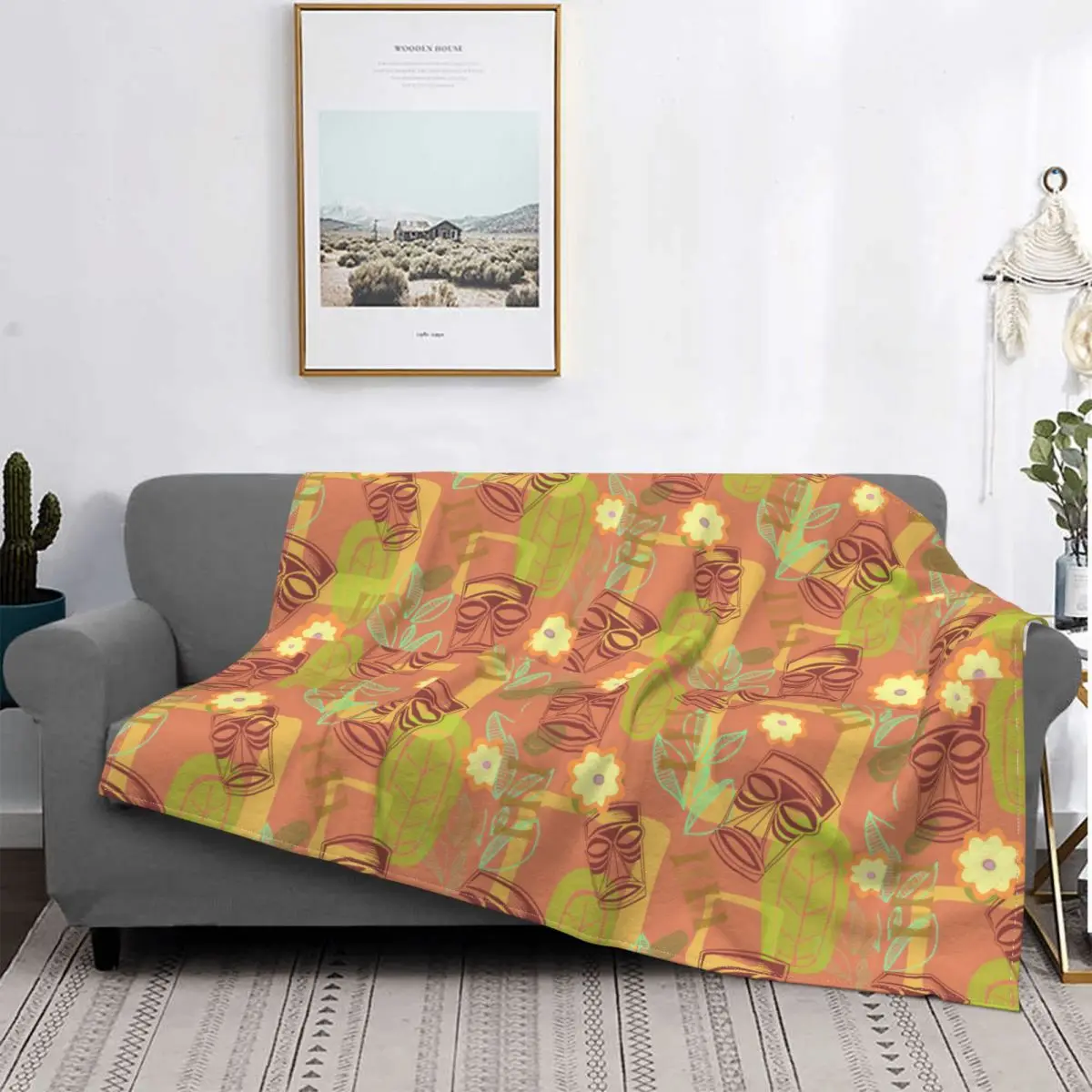 

ТКАНЕВОЕ одеяло «час у Тики» для гостиной, роскошное фланелевое одеяло