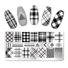 PICT YOU Check шаблон ногтей штамповочные пластины из нержавеющей стали Nail idea пластина с изображениями для нейл-арта Nail Stencil Tools