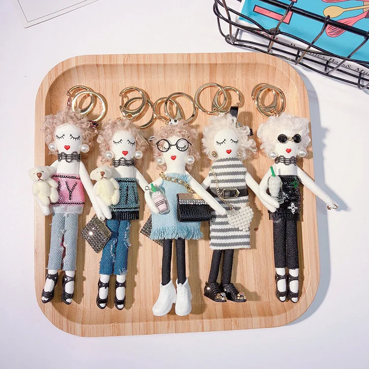 Роскошный модный милый забавный брелок для девочек подвеска рюкзака плюшевая