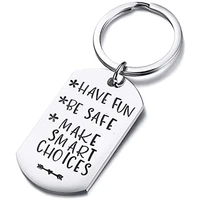 drive safe key chain son daughter key ring from mom stainless steel metal keychain for girls graduation gifts birthday gifts