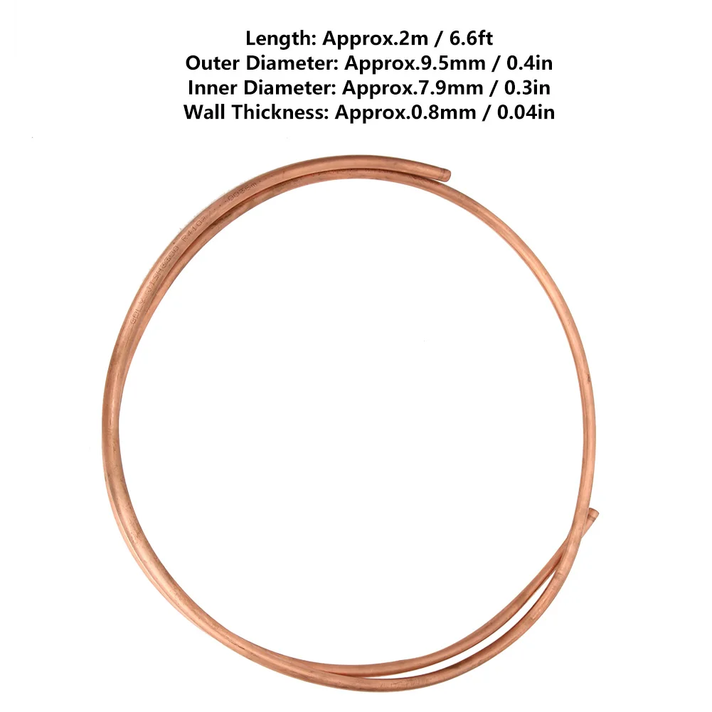 Трубка Медная 2 м C1100 T2 для домашнего использования трубка с мягкой катушкой