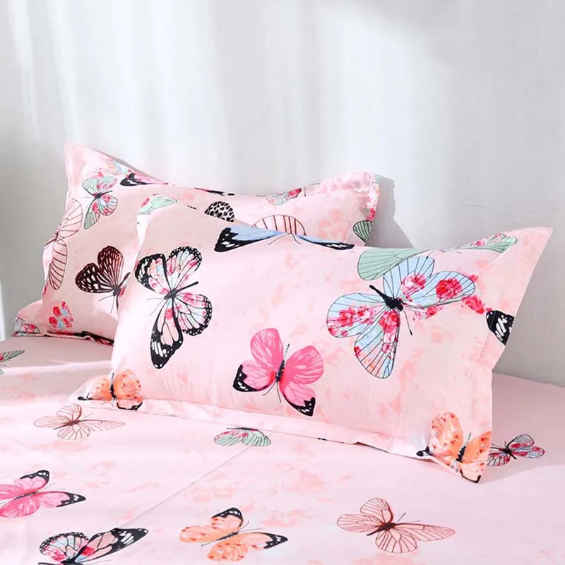 DIDIHOU 4 шт. постельные принадлежности набор простыней с бабочками Комплект