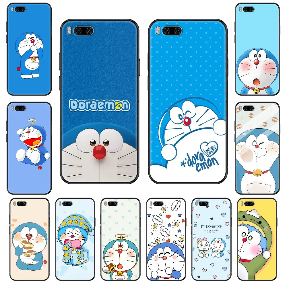 Милый чехол Doraemon для телефона Xiaomi Mi 6 8 9 A1 2 3 Max3 Mix2 Mix2S X T Lite Pro с черной росписью