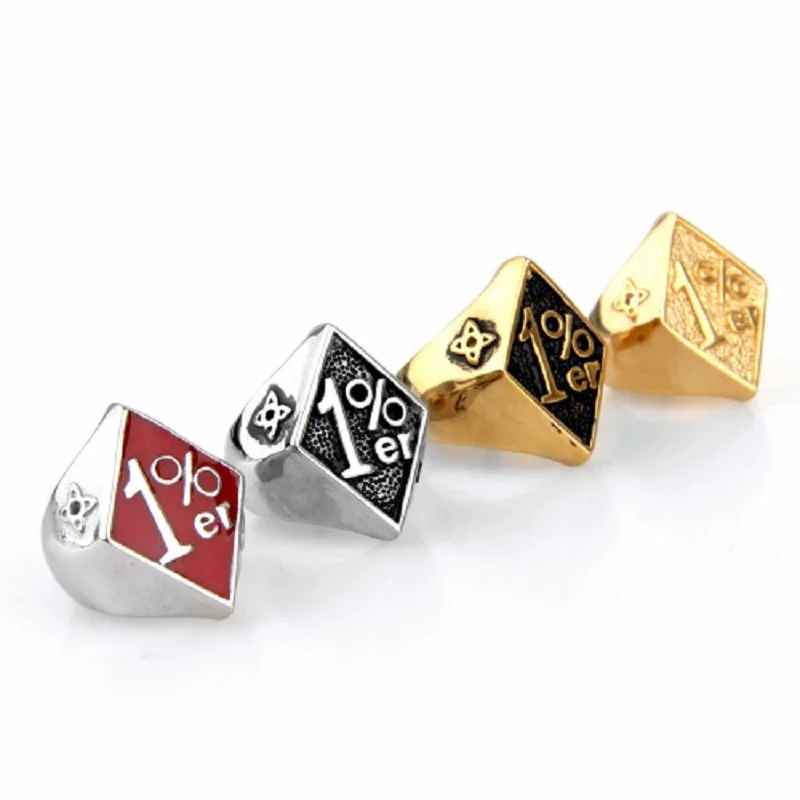 

Мужское кольцо из нержавеющей стали, серебристого цвета, размер 7-15, 1% er