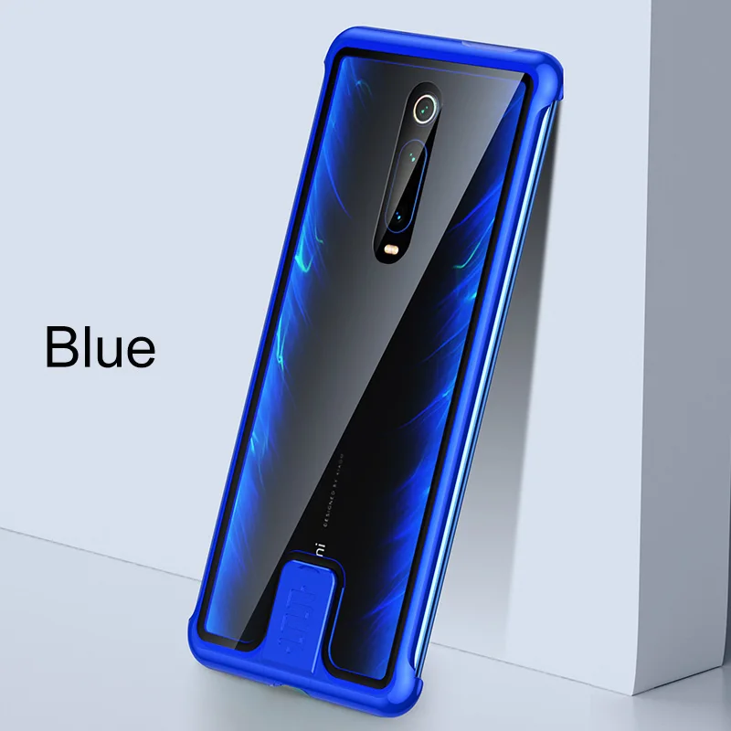 Blue K20 Pro Чехол для Xiao mi Red mi K20 K20 Pro Чехол из закаленного стекла противоударный металлический бампер чехол для Xiaomi mi 9T 9T Pro Funda - Цвет: Blue