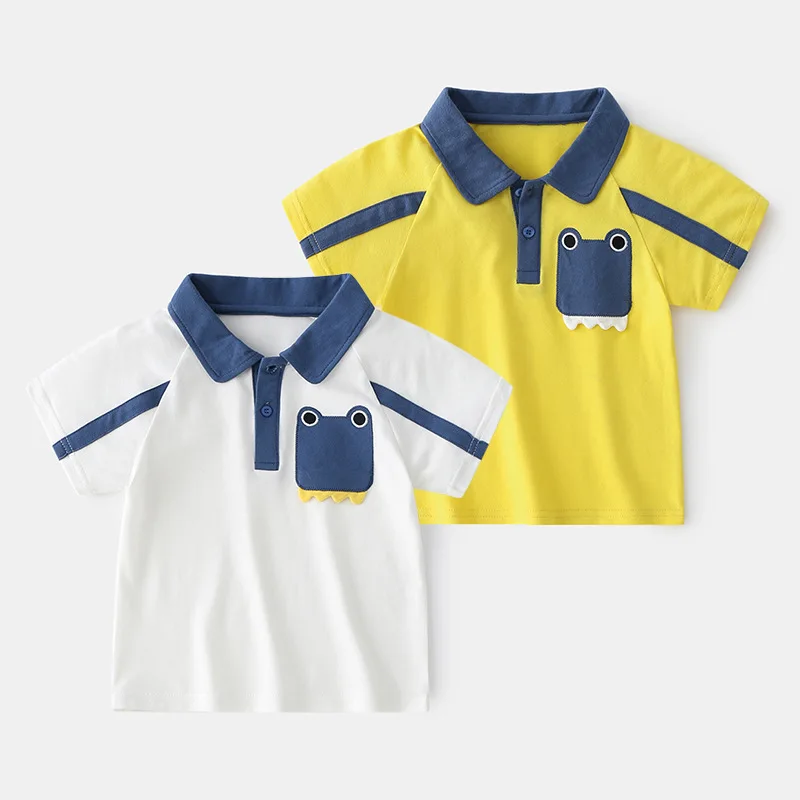 

Children Boy Summer Short Sleeve Polo Shirt Baby Top Fashion Style Solid T-Shirt