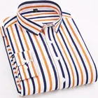 Рубашка мужская в полоску с длинным рукавом, модная повседневная мягкая удобная формальная сорочка, приталенный силуэт, весна 2020