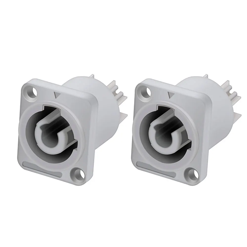 20pcs speakon male plug powercon type a nac3fcanac3mpa 1 chassis plug panel adapter 3pin powercon speaker connector free global shipping