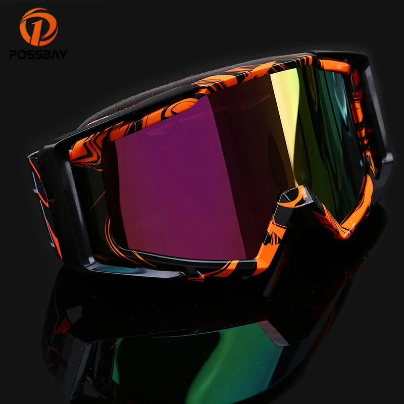 Мотоциклетные очки POSSBAY оранжевого цвета разные лыжные для мотокросса шлем в