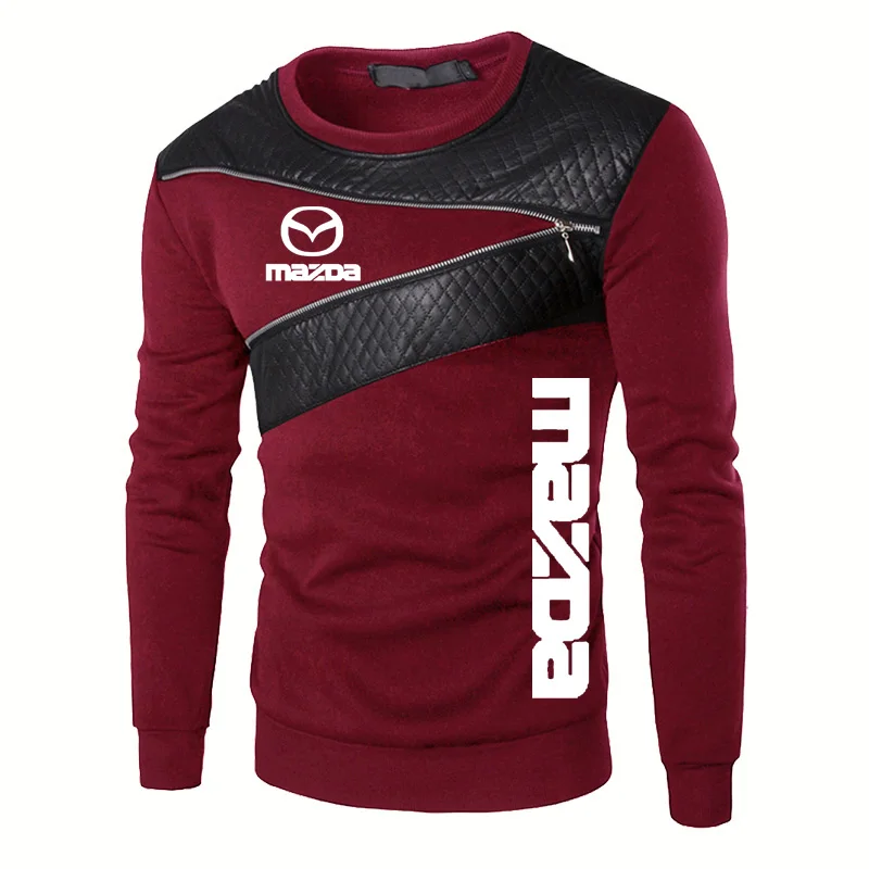

Spring Autumn Fashion Men's hoodie Mazda Car Logo Printing Casual Cotton Men's Sweatshirt High Quality Men's pullover