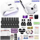 Аппарат для маникюра со светодиодной УФ-светодиодный пой, 35000 Вт, 120 об.мин.