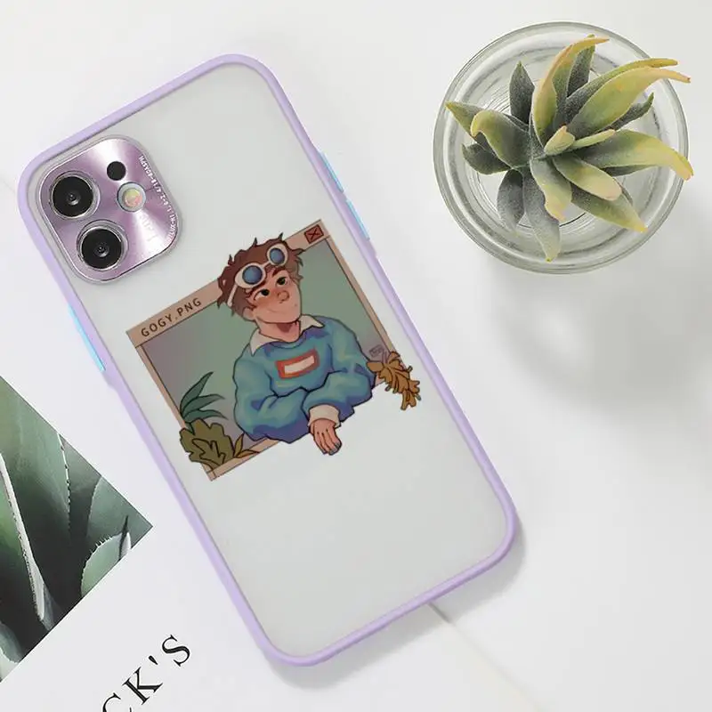 

dream smp Phone Case For iPhone 12 11 Mini Pro XR XS Max 7 8 Plus X Matte transparent Purple Back Cover