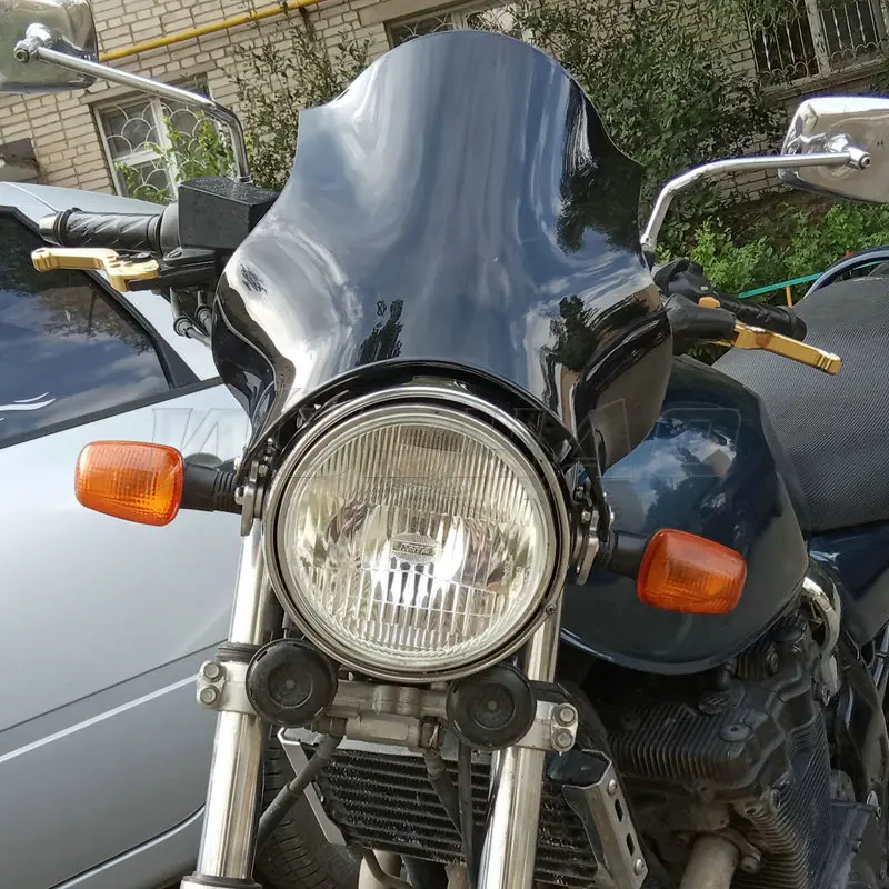 Фото Лобовое стекло для уличного велосипеда и мотоцикла для Kawasaki ZRX1100 ZRX1200 ZRX400 ZR7 ZR750 ZR550 ER5 Zephyr 750 550 Balius, черный №1