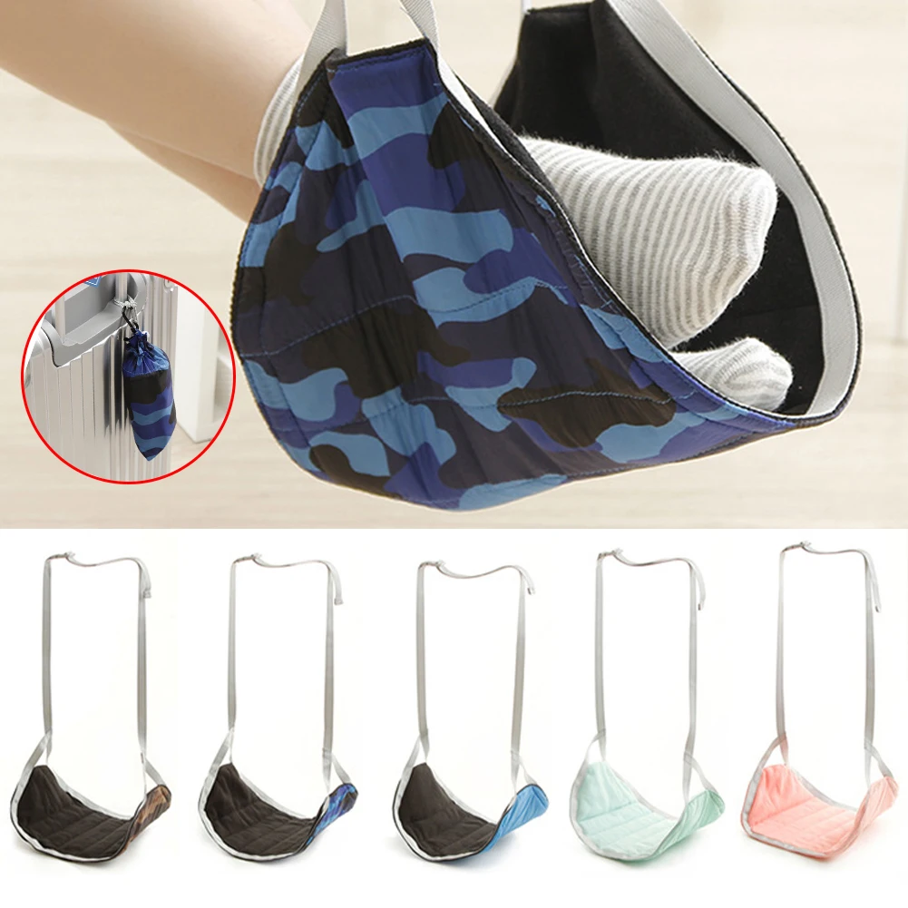 

Footrest Foldable Foot Leisure Hammock Adjustable Hanging Leg Hammocks Perfect Airplane Footrests for Home Office Long Travel