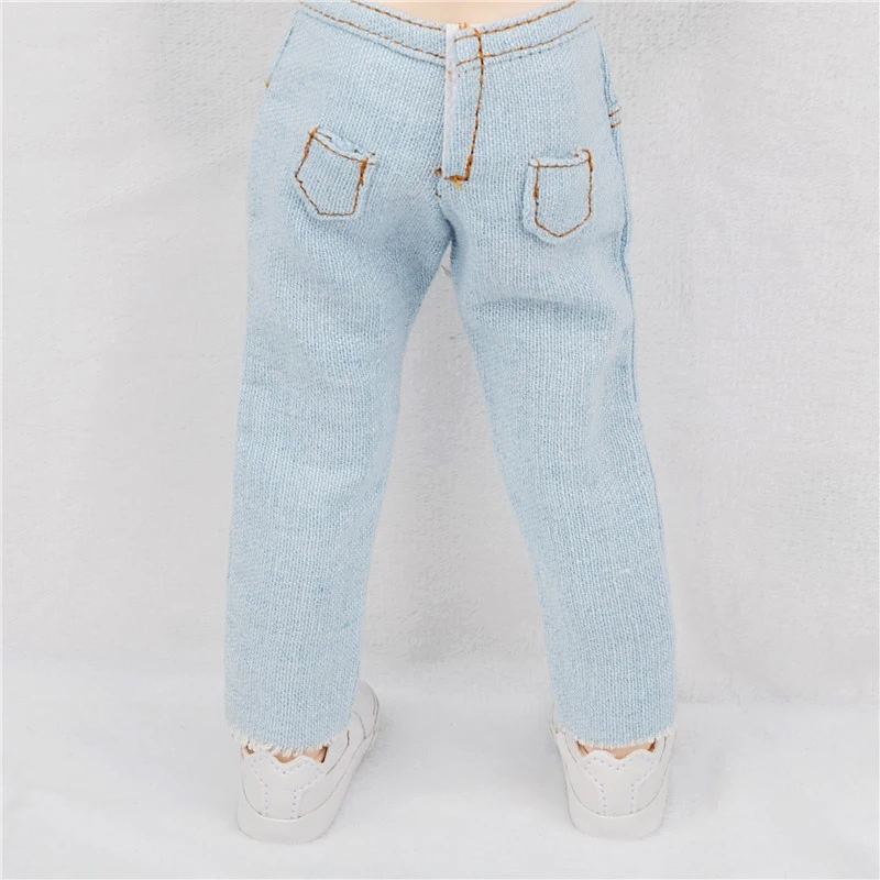 

Clothes For Dolls Fashion Girls Blue Jeans Doll Accessories Personality Boys Ripped Pants Toys Doll Trousers For 1/6 BJD Dolls