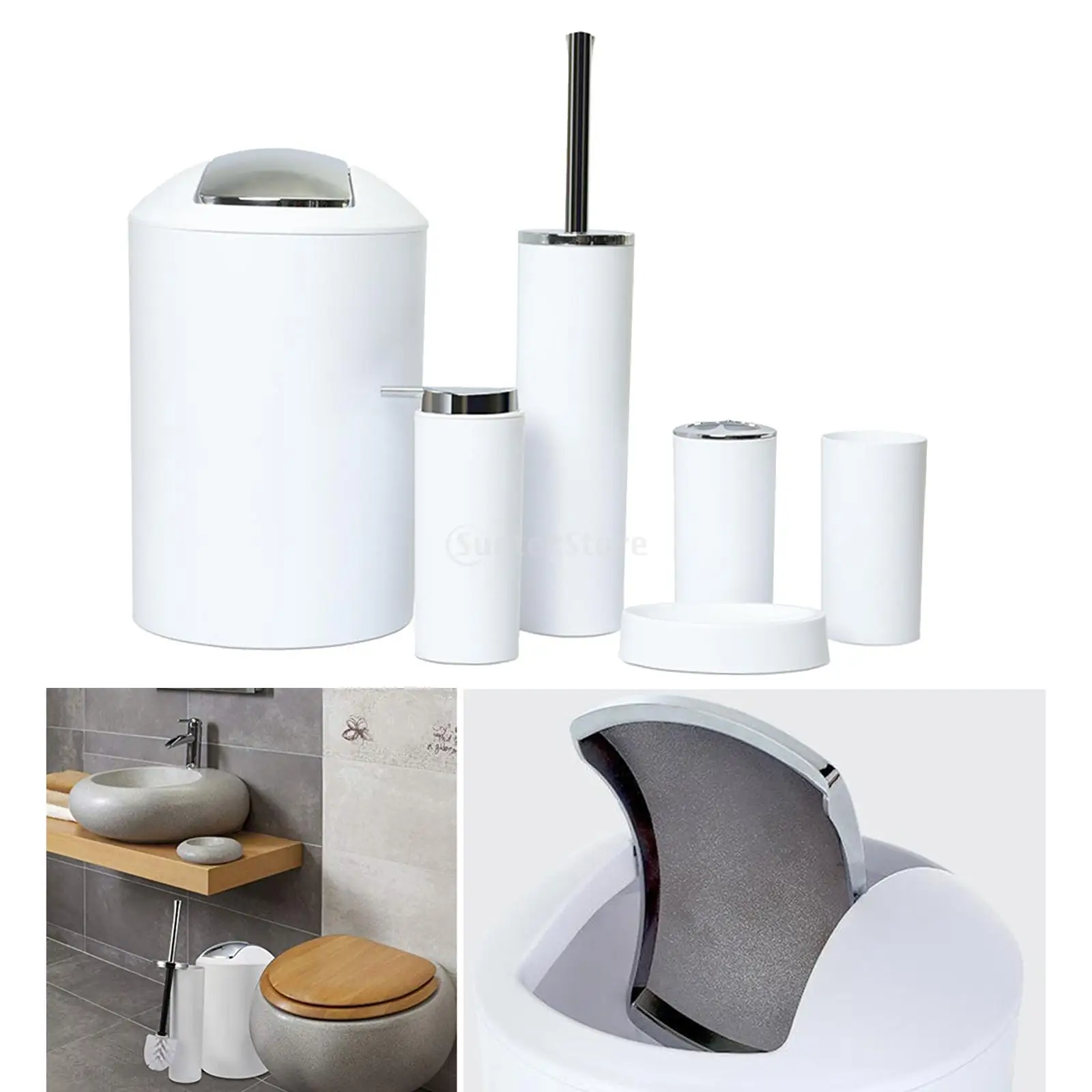 Набор принадлежностей для ванной комнаты 6 шт. поддержания чистоты и порядок в