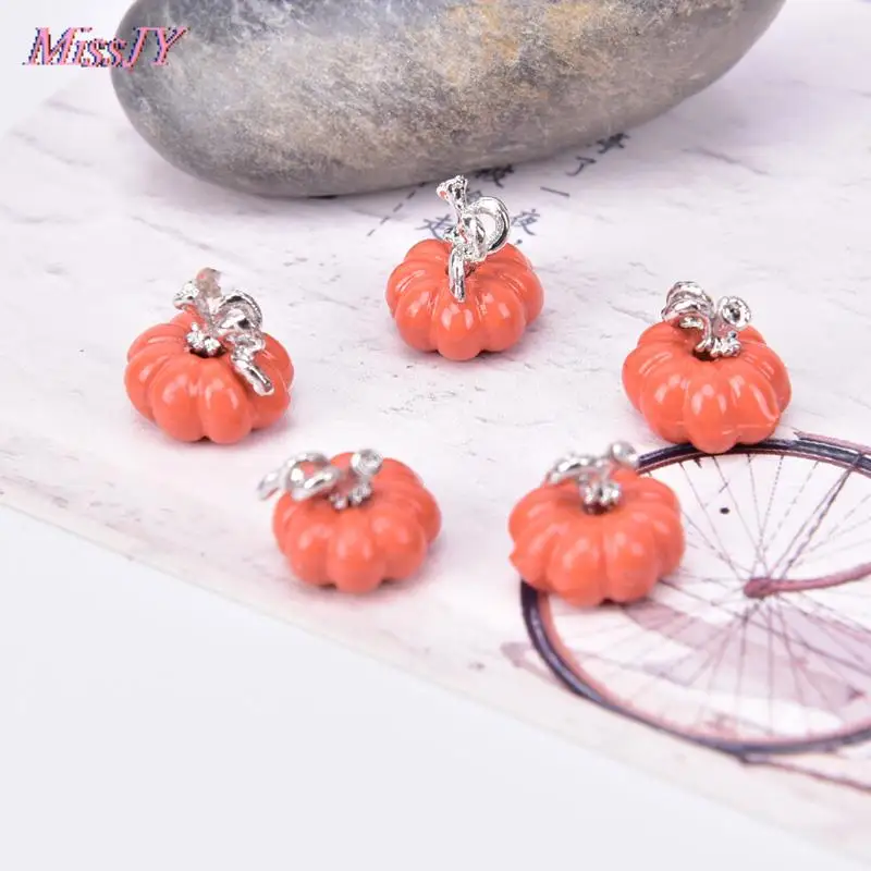 10 шт./компл. модные эмалированные 3D Подвески в виде тыквы растительное растение