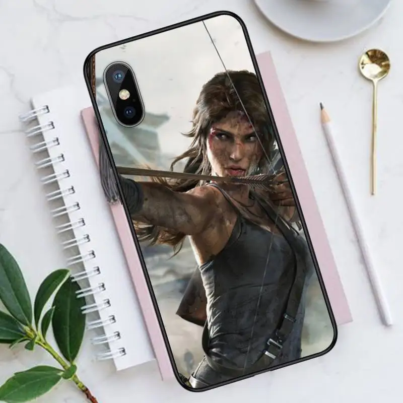 

tomb raider ps4 sticker Phone Case for iPhone 11 12 pro XS MAX 8 7 6 6S Plus X 5S SE 2020 XR Luxury brand shell funda coque