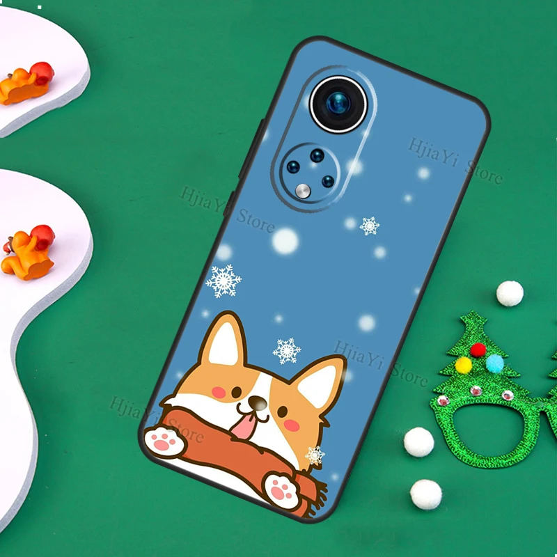 Мультяшный чехол с собакой корги для Huawei P30 P20 P40 P50 Pro Nova 9 5T P Smart 2019 Honor 50 Lite 8X 9X 10i |