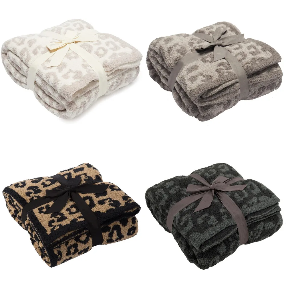 Mantas de lana con estampado de leopardo, mantas de alta calidad para sof&aacute;, manta ligera s&uacute;per suave y c&oacute;moda-5