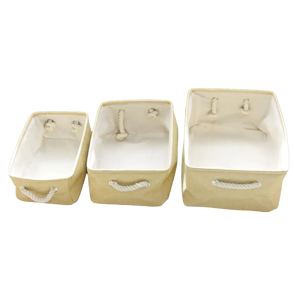 Утолщенные корзины для хранения из хлопка и льна складная корзина белья игрушка