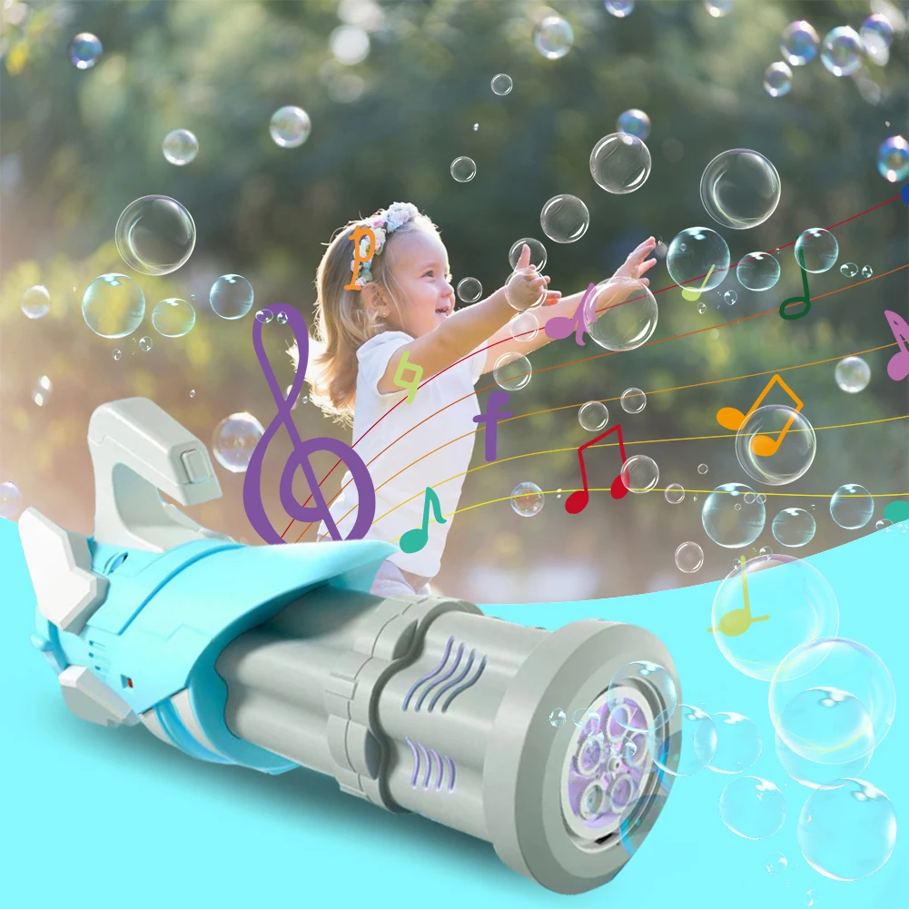 

Летняя забавная Волшебная воздуходувка для пузырей, электрическая автоматическая пузырьковая пушка с мини-вентилятором, Детские уличные и...