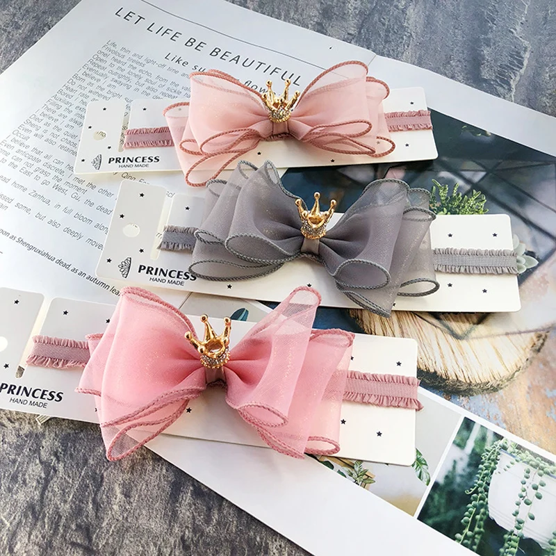 Warmom-Diadema de princesa con lazo para ni&ntilde;as, accesorios para la cabeza de encaje, banda para el pelo, regalo de belleza-0