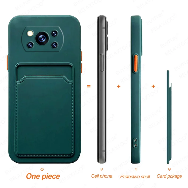 card slot phone case for xiaomi poco x3 pro nfc pokox3 nfc 3x pocco little x3pro x 3 silicone shockproof protector cover fundas free global shipping