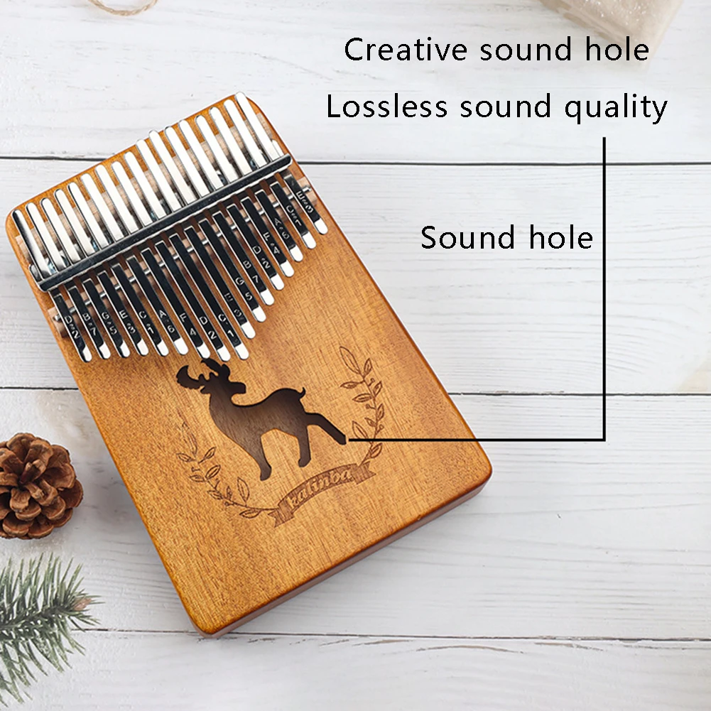 

17 Keys Thumb Piano High Quality Wood Mbira Body Musical Instruments With Piano Learning Book Suitable For Beginner Gift