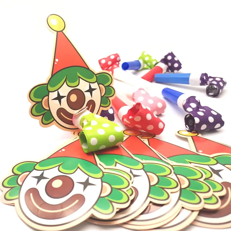 

10 шт./компл. смешанных цветов, тематическая вечеринка клоуна, детский день рождения, шумогенератор, дракон, маленькая игра, игрушка