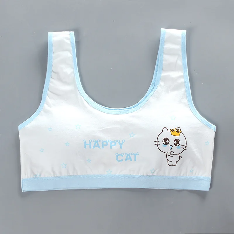 

2020 newgirls underwear vest cute print Kids Girls Underwear Bra Vest Children soft cotton training bra 9-16 years old