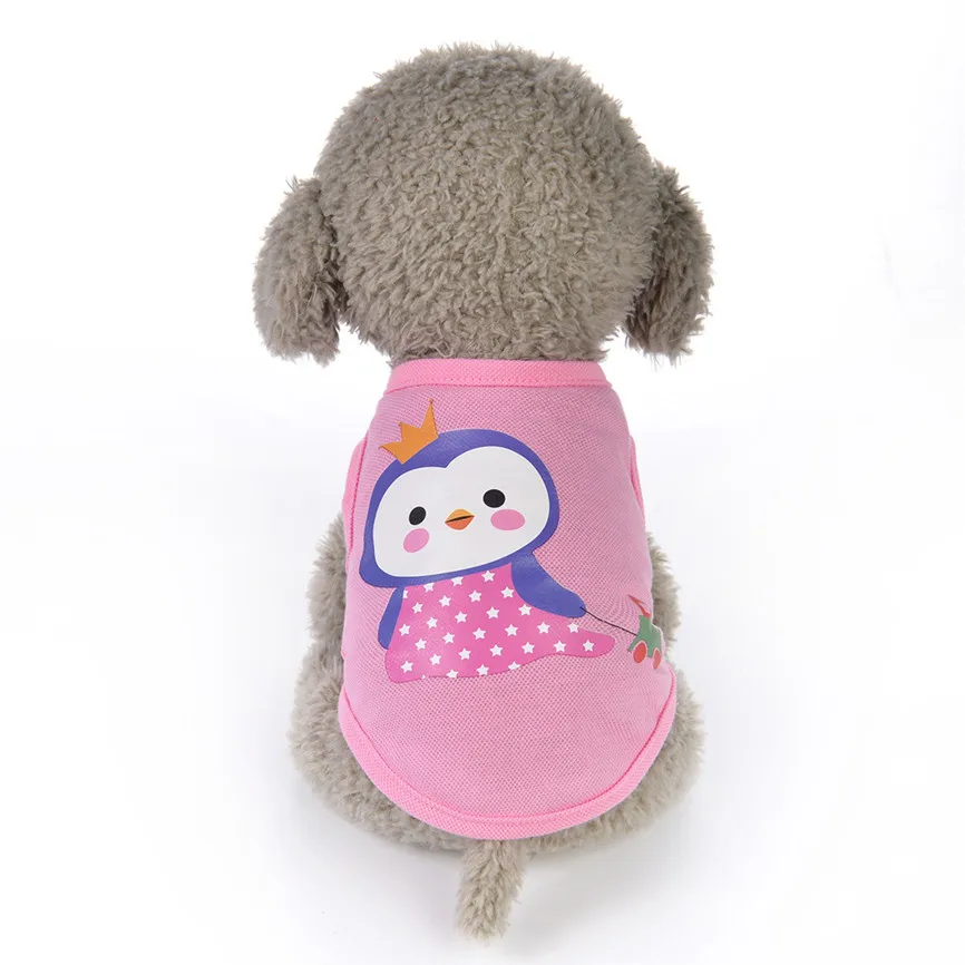 Модные летние животные мультфильм жилет Собака Щенок костюмы Одежда для