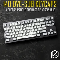 kprepublic 139 cherry profile dye sub keycap set thick pbt plastic keyboard gh60 xd60 xd84 cospad tada68 rs96 zz96 87 104 fc660