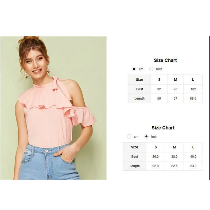 

Womens Blouse Fashion Cut Out Ruffle Chiffon Tops And Blouse Solid Color Casual Loose Blouse Summer Shirts Womens 2019 Autumn