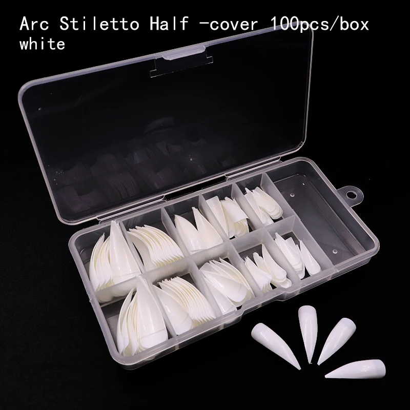 100 шт./кор. ногти для салона длинные искусственные Искусственные