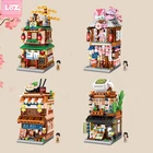 LOZ City Shop кирпичи, Мини Строительные блоки для детей, 3D архитектура, уличный магазин, игрушки, DIY фигурки, рождественский подарок для девочек и мальчиков MOC
