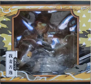 zenitsu with box Kimetsu no Yaiba фигурки героев аниме Kamado Tanjirou Nezuko Demon Slayer Zenitsu фигурка коллекционера Рождественская демоническая игрушка кукла - Цвет: zenitsu with box