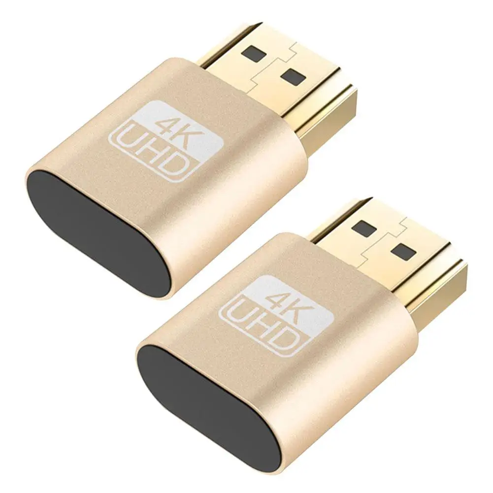 Комплект из 2 предметов 4K совместимому с HDMI DDC EDID разъем VGA виртуальной эмулятор
