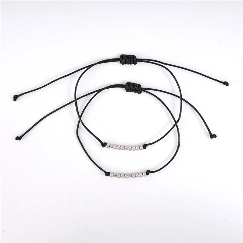 Взрывной браслет с паролем из нержавеющей стали бусины ручной работы плетеный