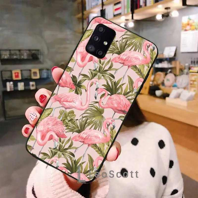 

Flamingo animal Phone Case For Samsung A32 A51 A52 A71 A50 A12 A21S S10 S20 S21 Plus Fe Ultra