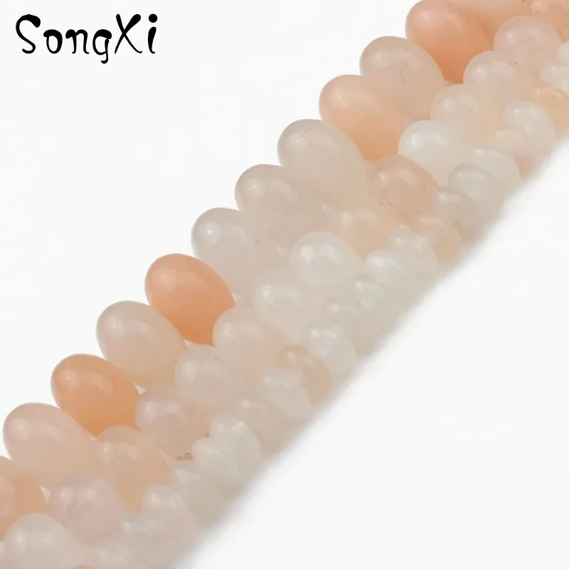 4 6 8 MM Natural Stone Light Pink Aventurine Rondelle Round Loose Spacer Beads Diy Bracelet Necklace For Jewelry Making 15 Inch | Украшения