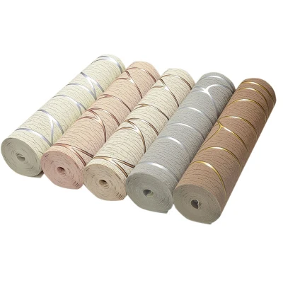 Европейский стиль 3D изогнутые полосы нетканые обои утолщенная спальня гостиная